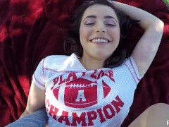 Video Cheerleader Kylie Quinn Fucked By College Jocks Monster Cock
