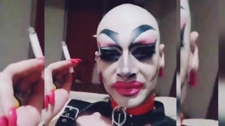 Drag makeup smoking sluts
