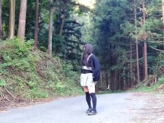 Honoka wanted to be seen by a pervert, so she lewdly herself to the outdoors.