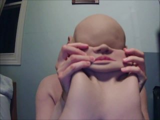 silicone boobs, solo male, webcam, female silicone mask