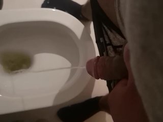 pissing, british, solo male, morning wood