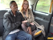 Preview 2 of Fake Taxi British Sexy Redhead Lenina Crown fucking a Big Black Cock