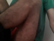 Preview 1 of Skinny Hairy Israeli otter jerking off and moaning until cumshot