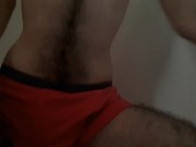 Preview 6 of Skinny Hairy Israeli otter jerking off and moaning until cumshot