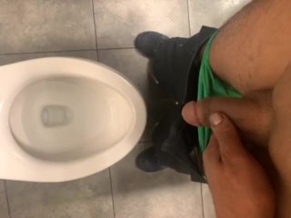 Sexy Dick Peeing at Work