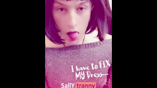 [ SEXY TRANNY ] __ I have to FIX My Dress...
