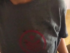 Video I Love Wearing His T-Shirt While He Fucks Me - Real Amateur Kitten