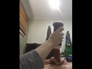 vertical video, amateur, pocket pussy, toys