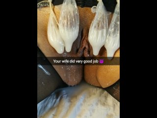 wifes used pussy, used condom, amateur, cuckold
