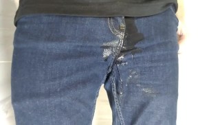 Soaking jeans in piss