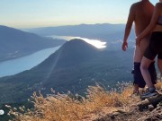 Preview 5 of mountain summit strap on pegging breathtaking view