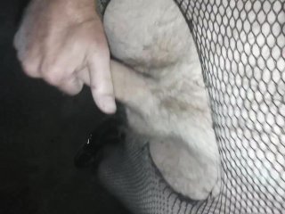 Crossdresser under bridge blows a load of cum