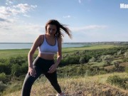 Preview 1 of Fucked a fit girl right during training outdoors