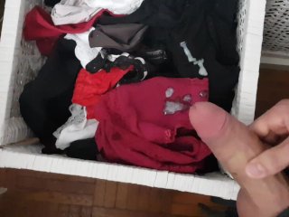 Cum in young panties drawer in her room
