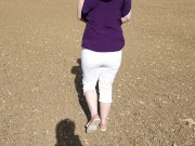 Preview 1 of Casually pissing my white jeans in public! From my 1st compilation  ;)