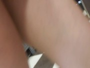 Preview 5 of He Holds My Pussy While I Piss At The Urinal