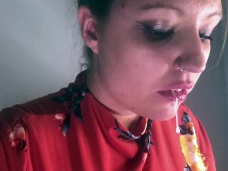 POV Cuckold BJ with Slow Mo Cum Sharing: I Spit, YouSwallow.