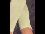 Preview 3 of Cute Green Teen Socks