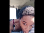Preview 2 of Black Slut Gives Her Daddy RoadHead