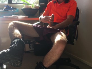 Tradie Wanks in the Site Office