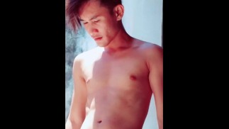 Night Outdoor Jerk Off Under the Street Post Light