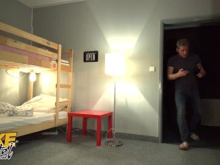 Fake Hostel Curious hot bi-sexual girls find a real cock to try screenshot number 1
