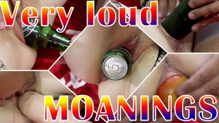 Compilation Of Loud Moans And Massive Object Insertion Fuck