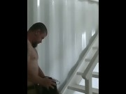 Preview 2 of stairwell fuck ! Public at work fuck slut !