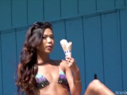 Preview 1 of Jules Jordan - Great Day For A Stroll On South Beach With Vina Sky
