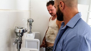 Scumbags Sucking Dick At The Urinal