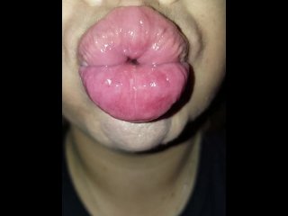 solo female, upper lip, kiss, verified amateurs
