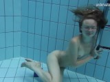 Small tits petite teen Clara underwater