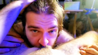 Daddy Bear Sucks FTM Boi's Huge Clit And Fingers His Asshole