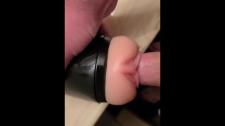 Masturbating then fleshlight- moaning and dirty talk included