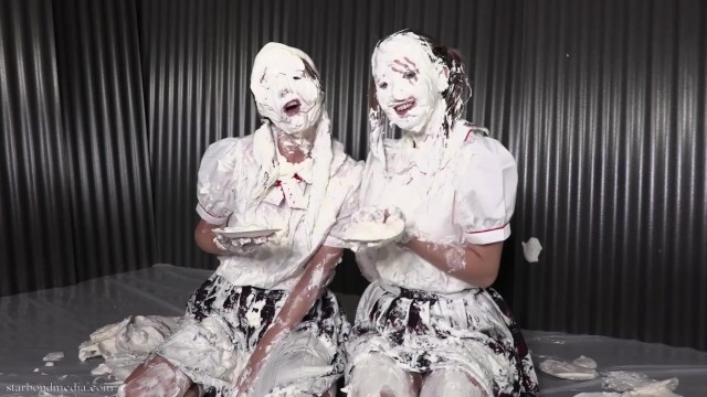 Messy Schoolgirls JOI - Star Nine &amp; Chrissy Marie Whipped Cream Pie TRAILER