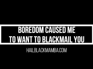 Bored Ebony Using Info She Collected On You Against You