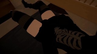 In VR I Caught A Femboy Masturbating