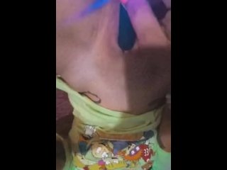 Blonde amateur playing with toys )