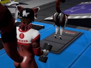 Preview 1 of Public Gym Fuck Red Panda Cumflation Breeding - Second Life Yiff