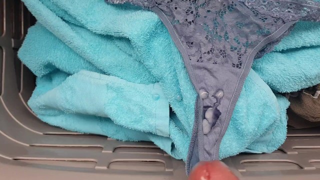 Cum in Sis Dirty Panties from Laundry in her Room
