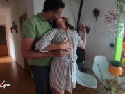 Preview 2 of Spanish sweet lovers are almost caught by husband - cherry lips 4k
