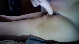 Фаллоимитатор в моей заднице сзади