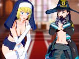 Anime Nun Iris Fucked by Futanari Maki Oze