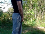 Preview 1 of Country boy pissing in a park