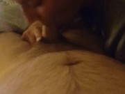 Preview 1 of Beautiful Young Amature Blonde Ex-Girlfriend Gives Sloppy Sensual Blowjob To Man Next Door