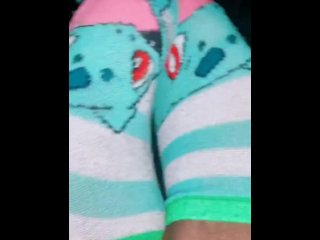 vertical video, teen, solo female, socks