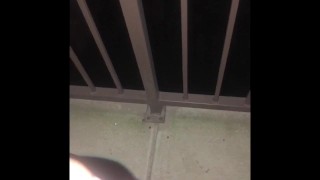 Playing on the balcony 