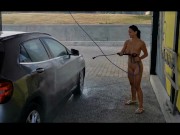Preview 5 of Milf Lilly wash the car
