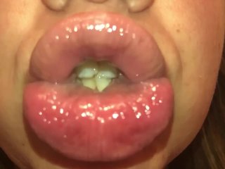 lip sniffing, upper lip, solo female, dslaf