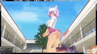 3D HENTAI Schoolgirl In Pink Made Me Feel Attracted To Her By Talking Dirty And Letting Me Cum In Her Pussy